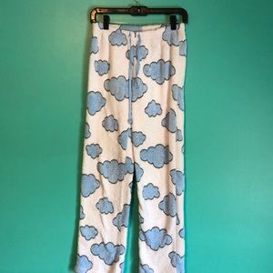 Warm Fuzzy Cloud Print Pajama Pants